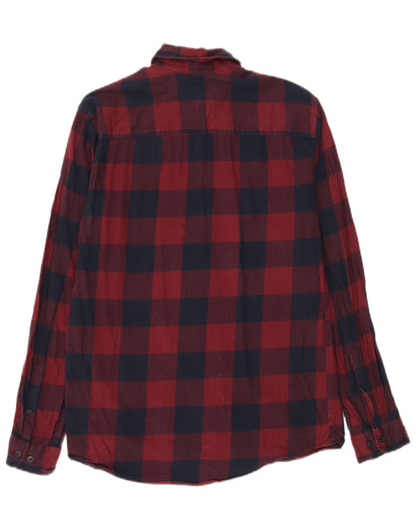Cămașă de flanel Jack & Jones pentru bărbați, roșu mediu, bumbac