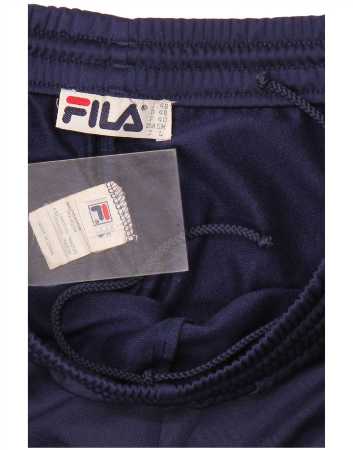 Pantaloni da tuta da uomo Fila IT 48 Medium Blu Navy Colourblock Poliestere