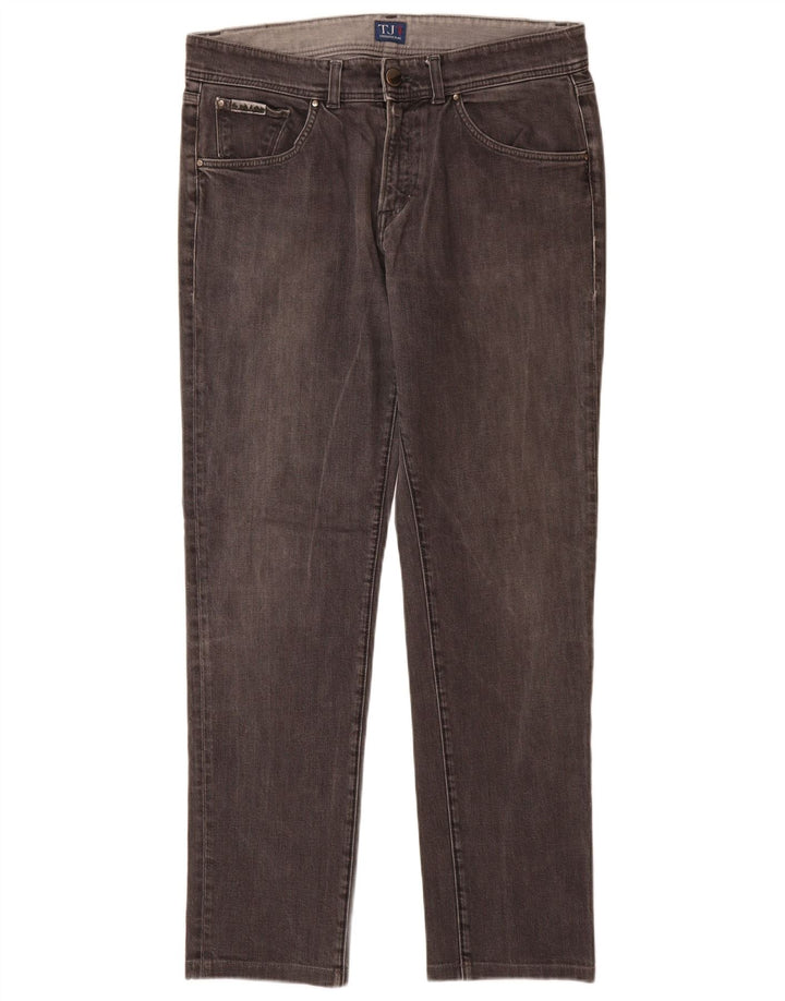 Trussardi Mens Slim Jeans W35 L32  Grey Cotton