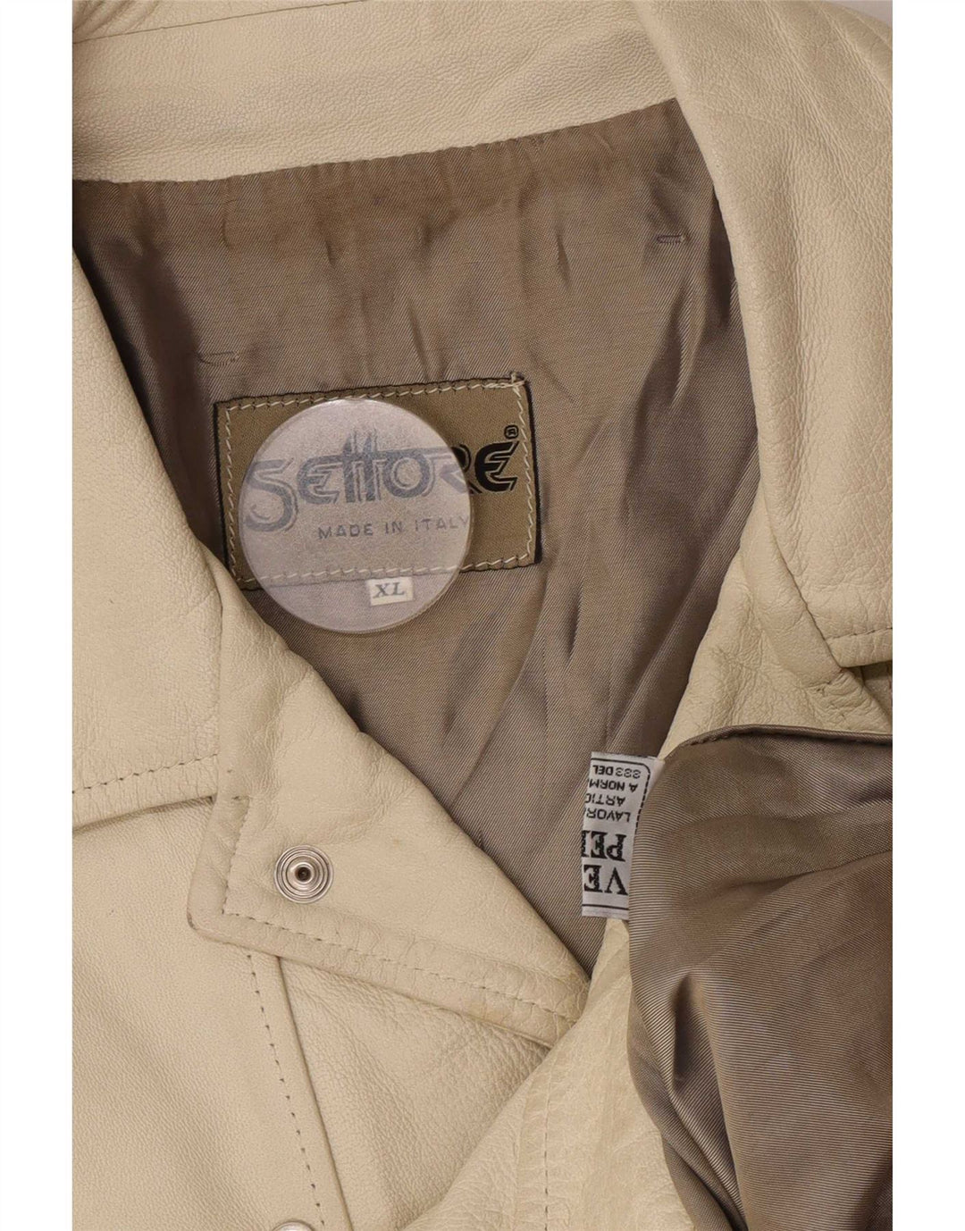 Settore Veste en cuir pour homme UK 42 XL Beige