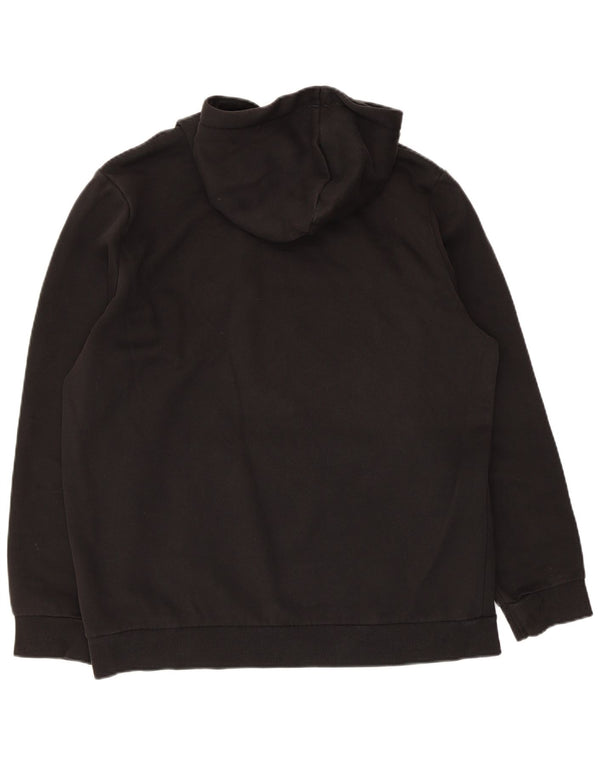Puma Mens Graphic Hoodie Jumper Large Black Cotton