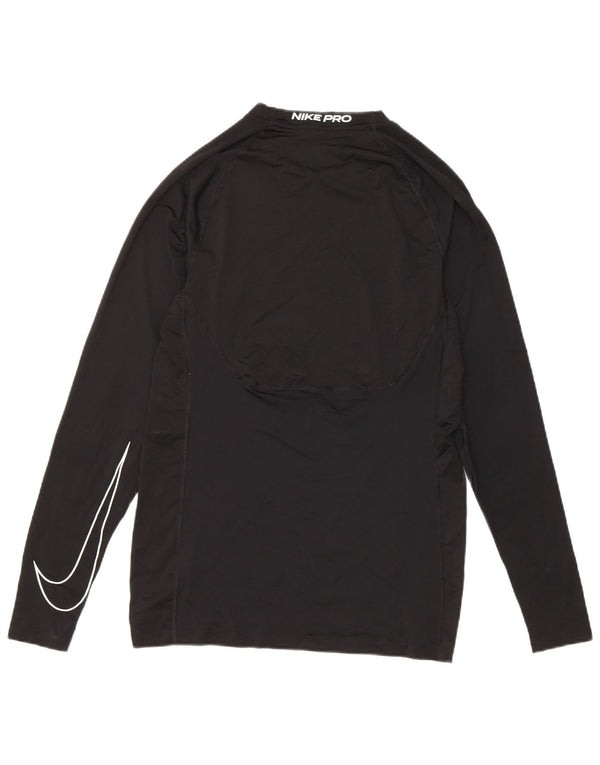 Nike Mens Dri Fit Slim Top Long Sleeve Small Black Polyester