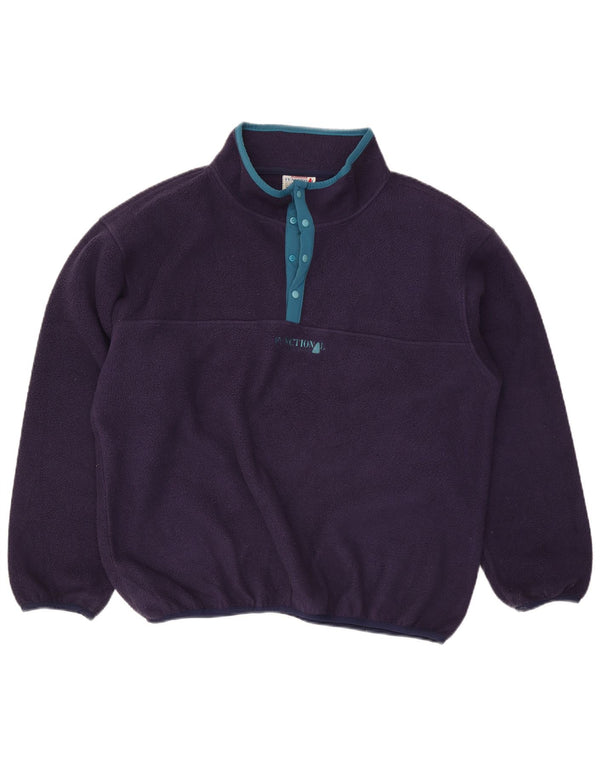 Maglione in pile da uomo Murphy & Nye con collo a bottoni 2XL Blu navy