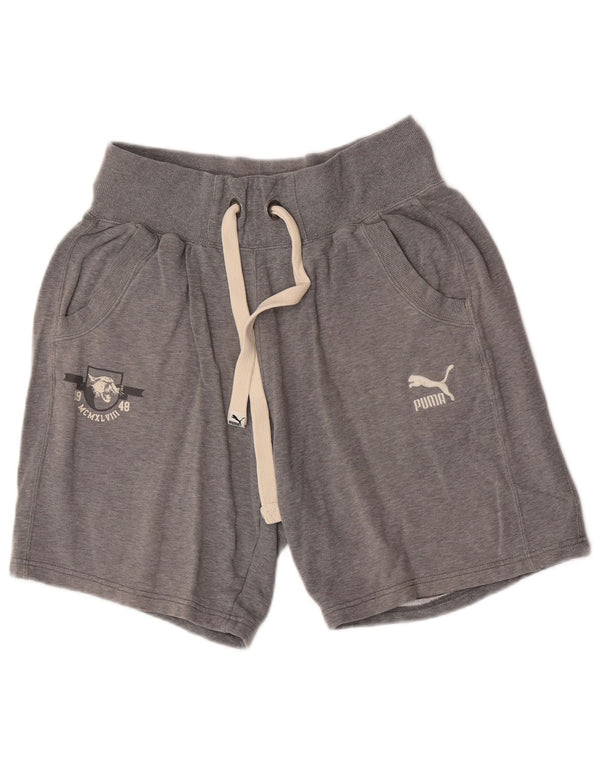 Puma Mens Graphic Sport Shorts Large  Grey Cotton
