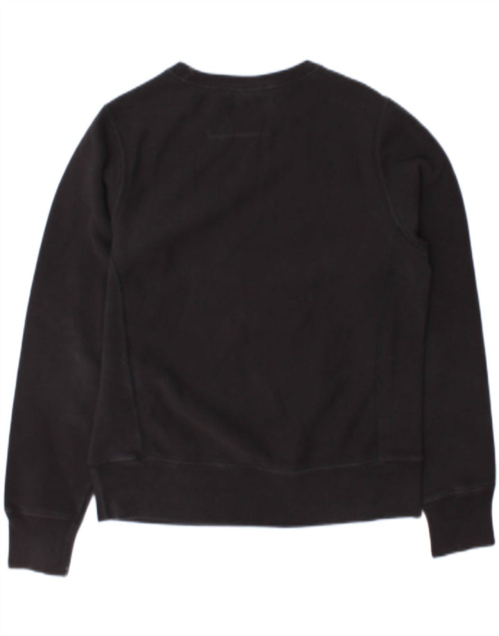 Champion Womens Graphic Oversized Sweatshirt Jumper UK 10 Small Black