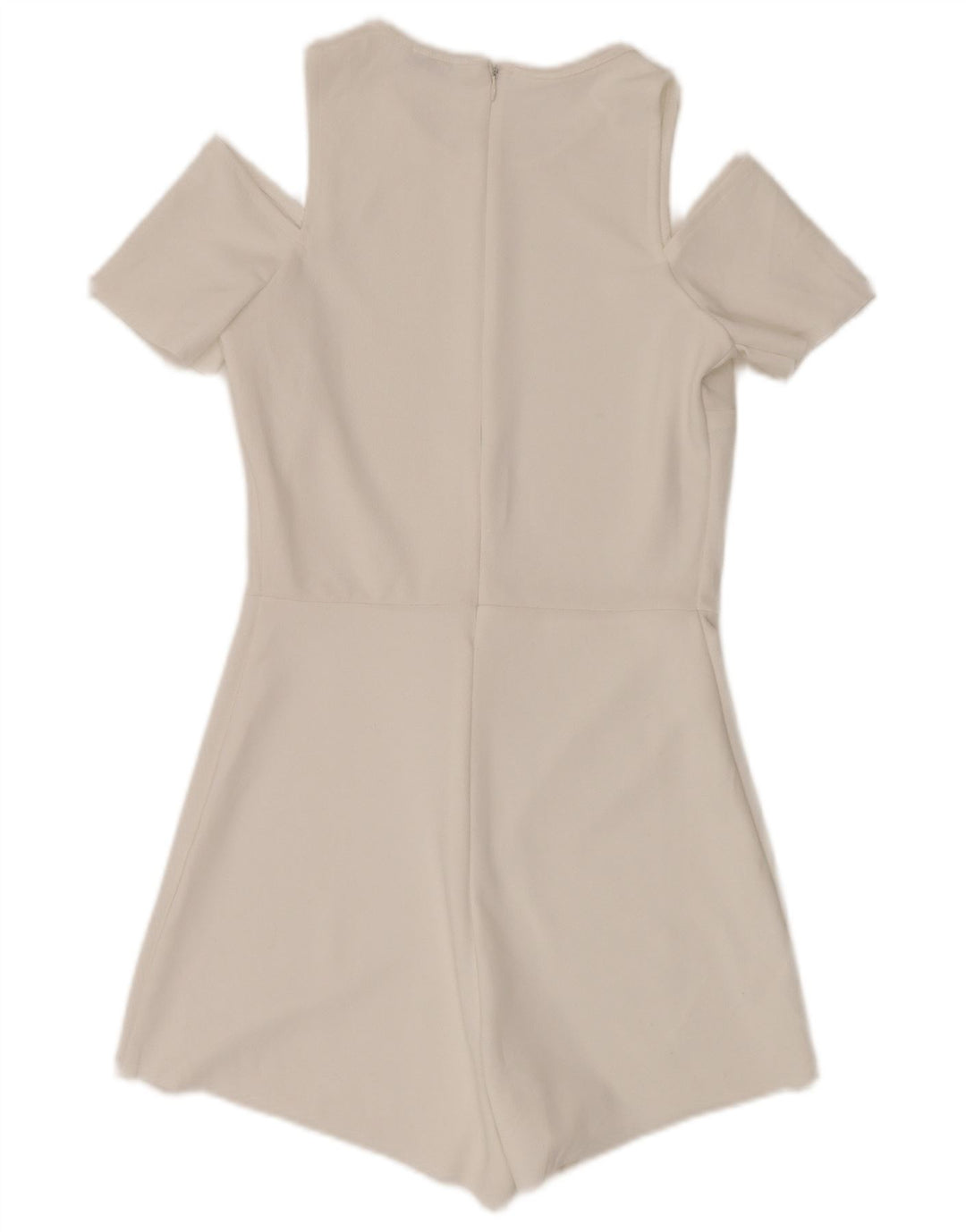 ZARA Womens Short Sleeve Playsuit UK 8 Small W28  White