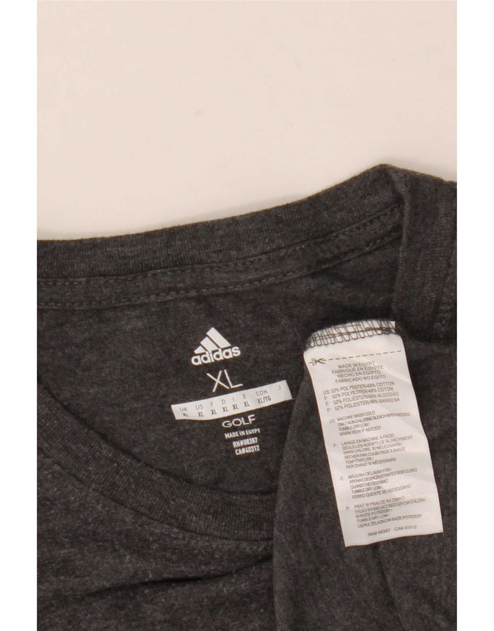 Adidas Hombre Camiseta Top XL Gris Poliéster