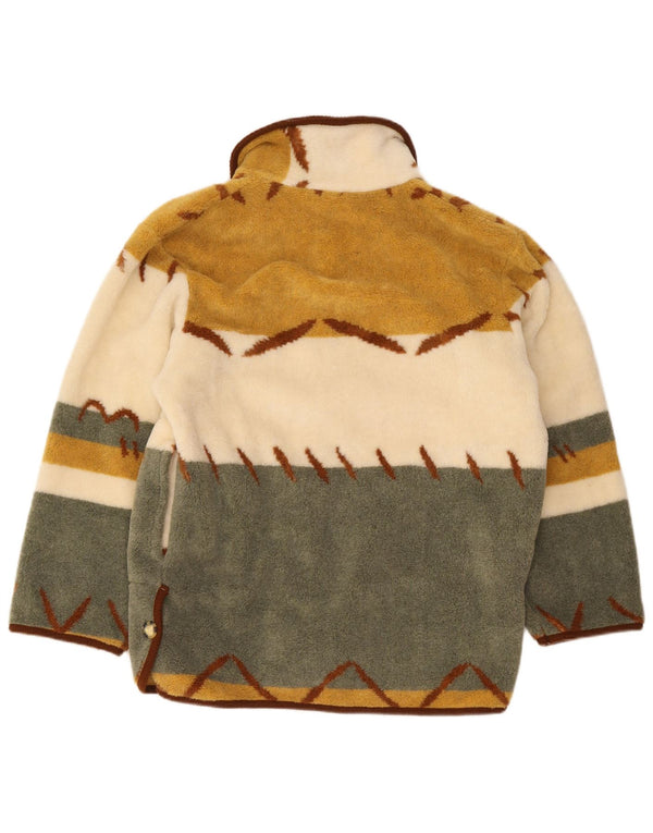 Jaqueta corta-vento vintage feminina folgada Reino Unido 10 pequena multicolorida