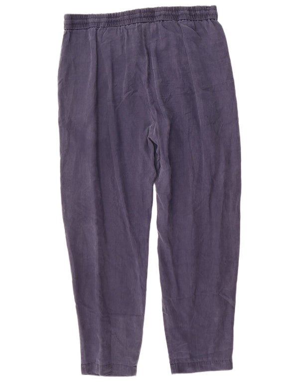 Calça feminina Marks & Spencer folgada casual UK 18 XL W36 L28 azul marinho