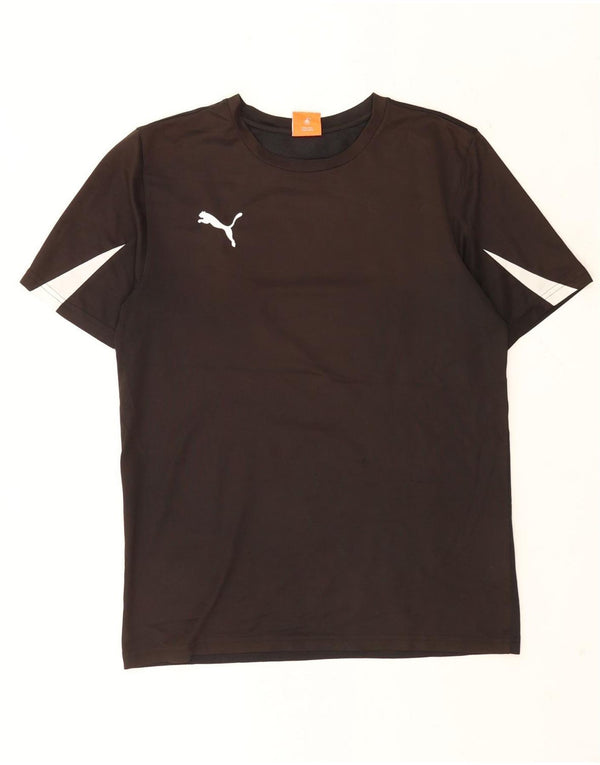 T-shirt Puma da uomo Top Medium Black Colourblock