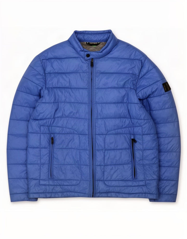 Jaqueta acolchoada masculina Dkny UK 44 2XL azul nylon
