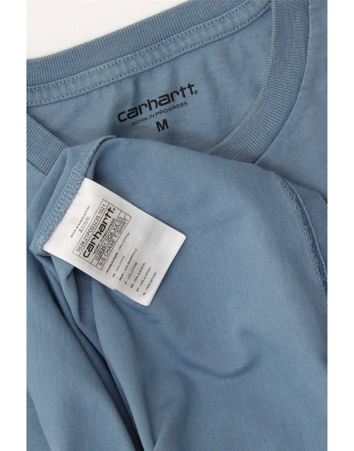 Carhartt Mens T-Shirt Top Medium Blue Cotton