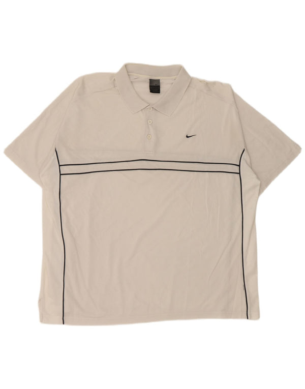 Tricou polo pentru bărbați Nike 2XL cu dungi albe