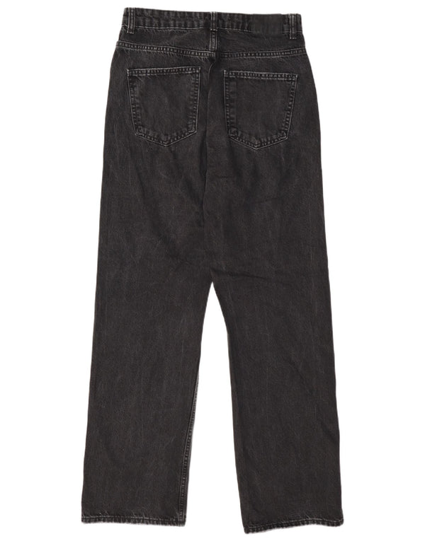 Zara Damen Straight Jeans EU 38 Small W28 L31 Schwarz
