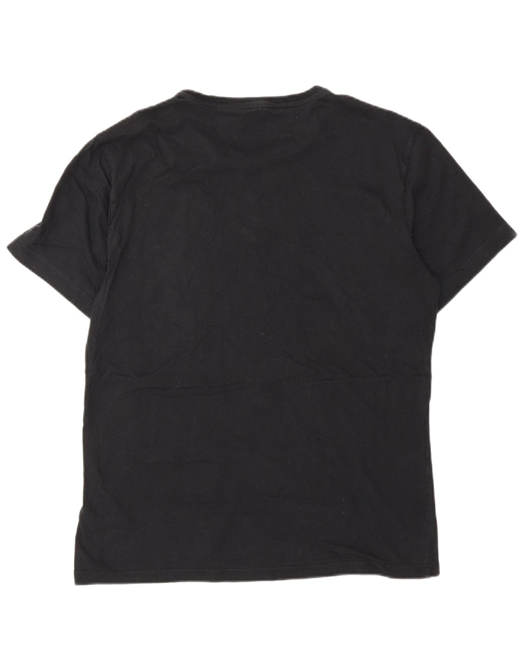 GAS Mens Graphic T-Shirt Top Medium Black Cotton