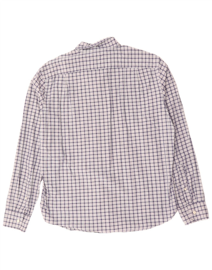 J. CREW Chemise Slim Homme Grand Carreau Bleu Marine Coton