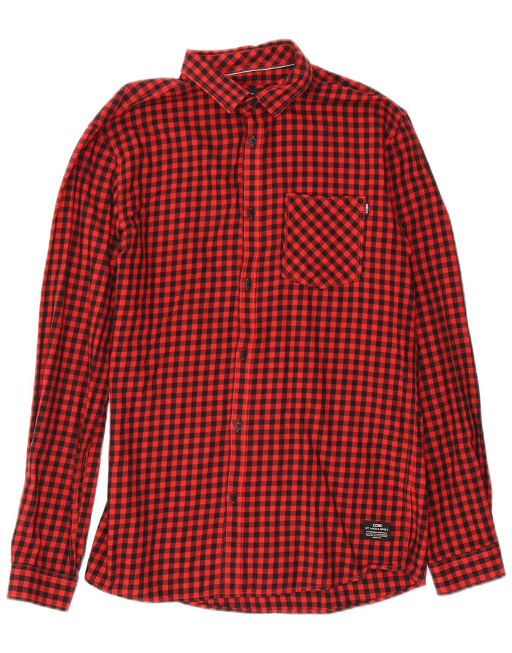 Jack & Jones Mens Shirt Large Red Gingham