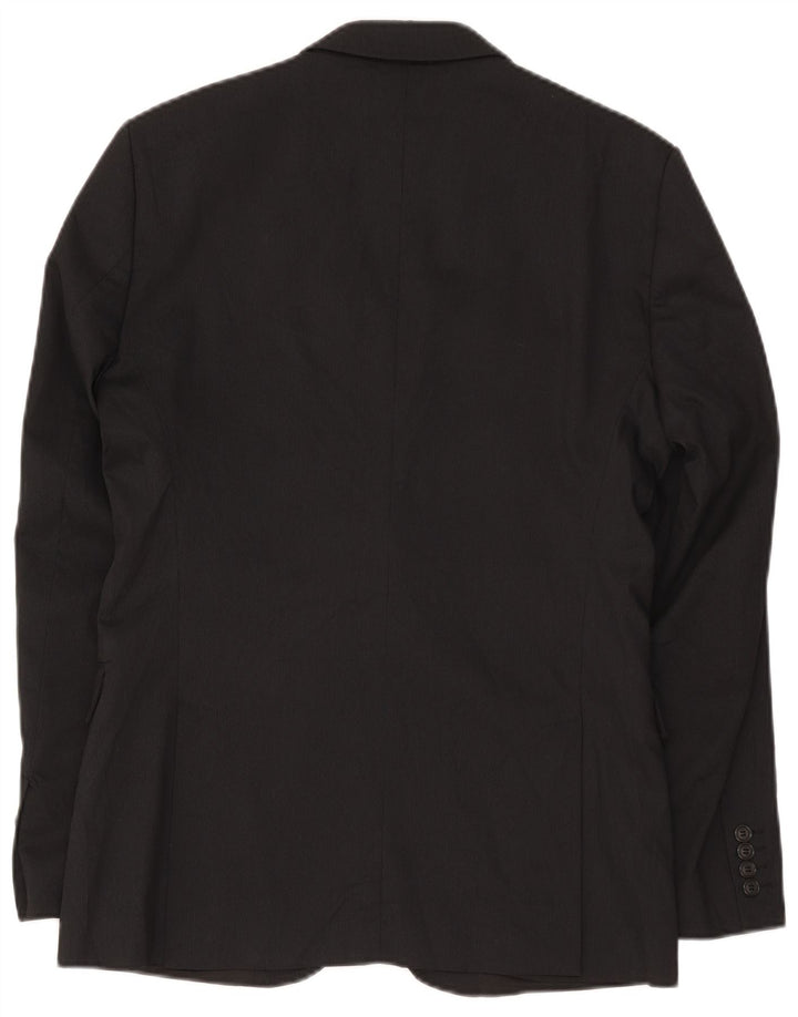 Giacca blazer a 2 bottoni da uomo Zara EU 50 viscosa gessata nera media