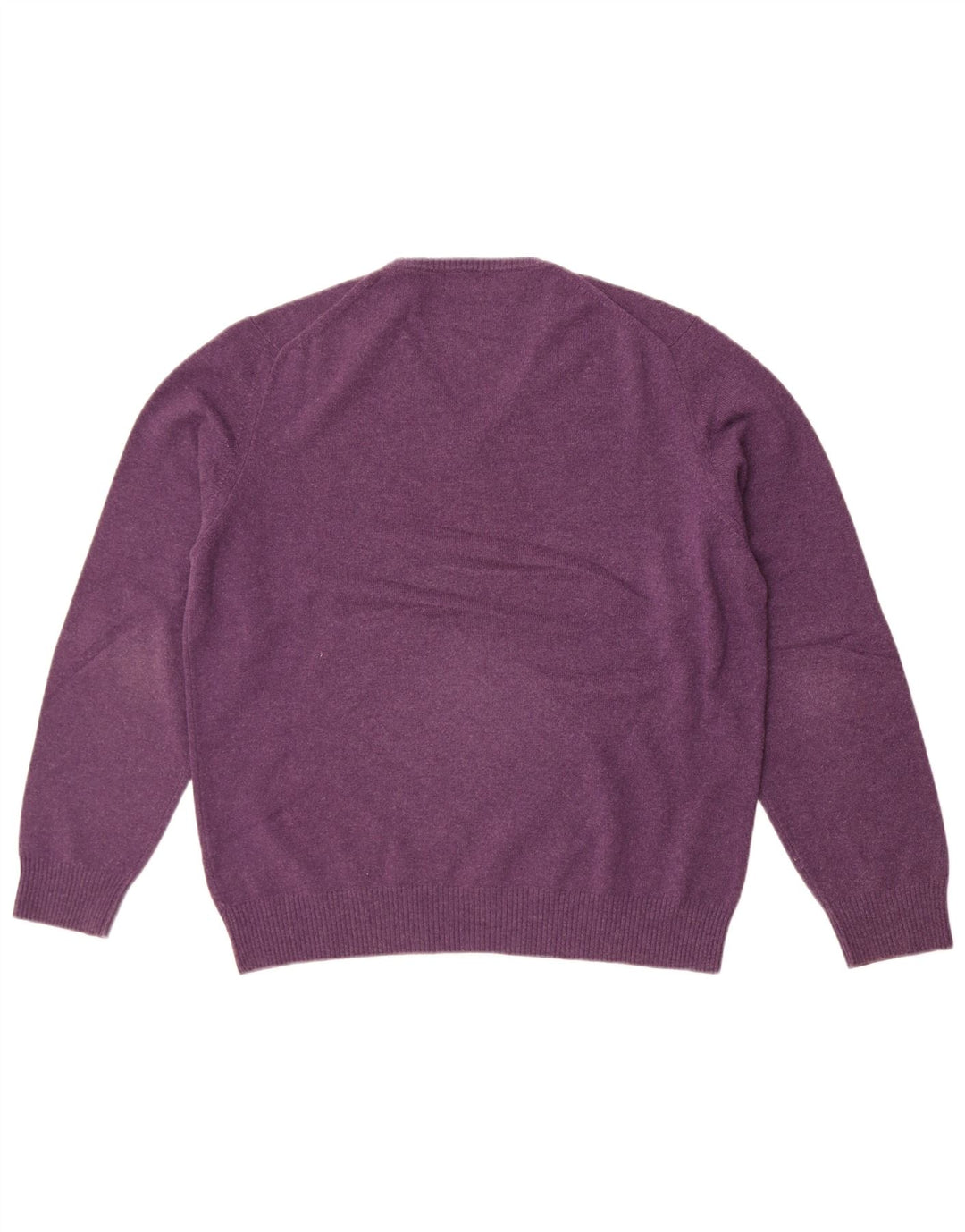 Massimo Dutti Herre V-hals sweater Stor lilla uld