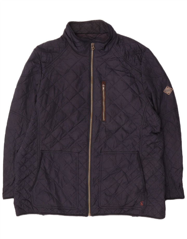 Joules Mens Quilted Jacket UK 44 2XL Navy Blue Polyester