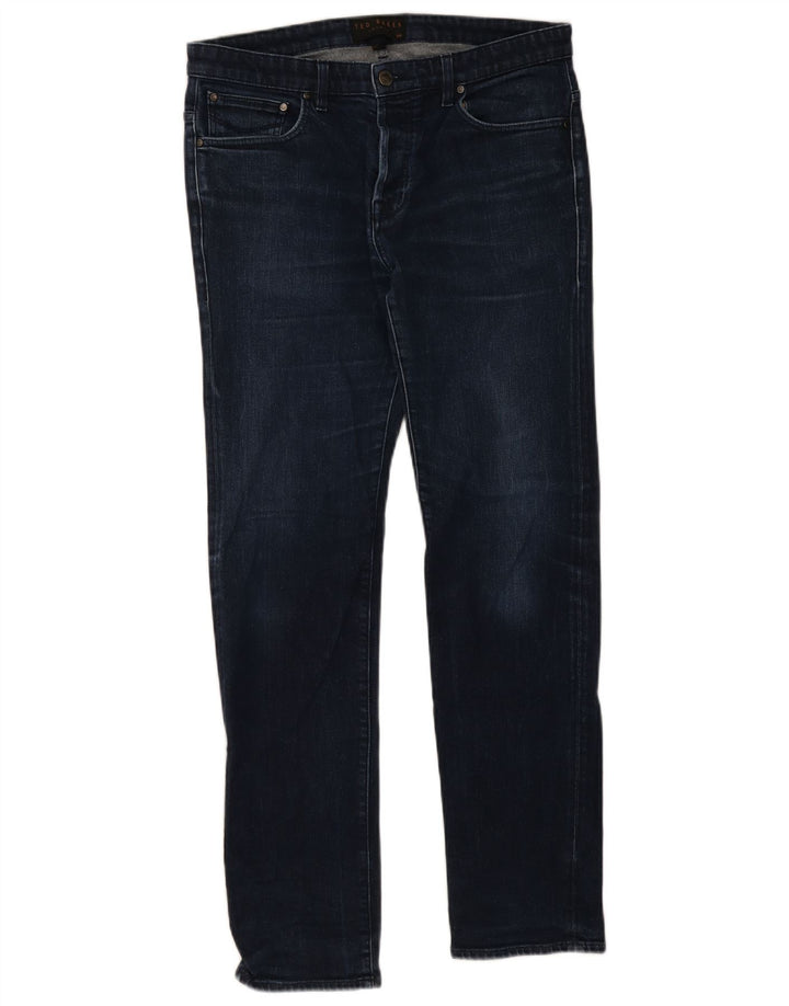 Jeans slim regolari da uomo Ted Baker W34 L32 Blu