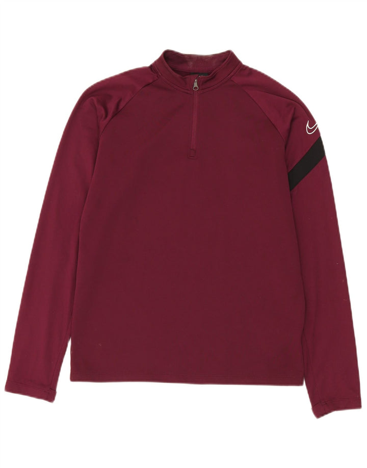 Nike Boys Dri Fit Graphic Pullover Tracksuit Top 12-13 Years Large Burgundy