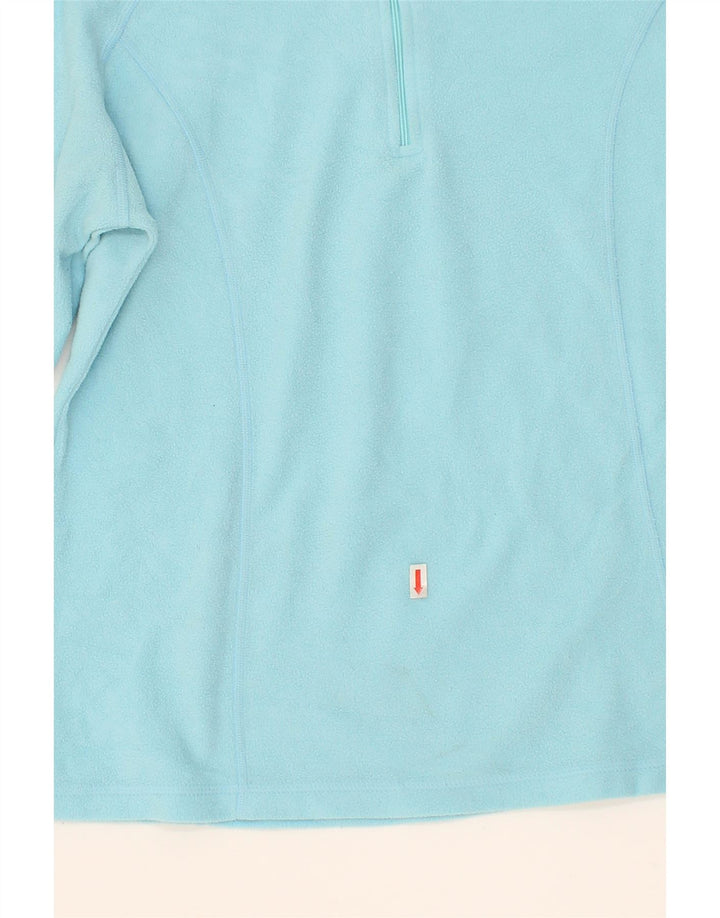 L.L.BEAN Womens Zip Neck Fleece Jumper UK 12 Medium Turquoise Polyester Vintage L.L.Bean and Second-Hand L.L.Bean from Messina Hembry 