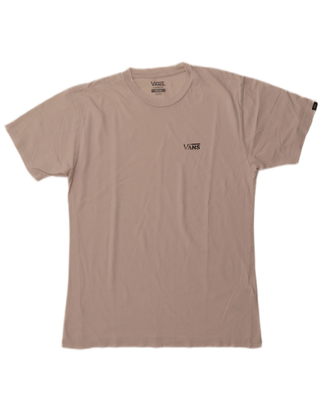 VANS Herre Classic Fit T-Shirt Top Medium Hvid Bomuld