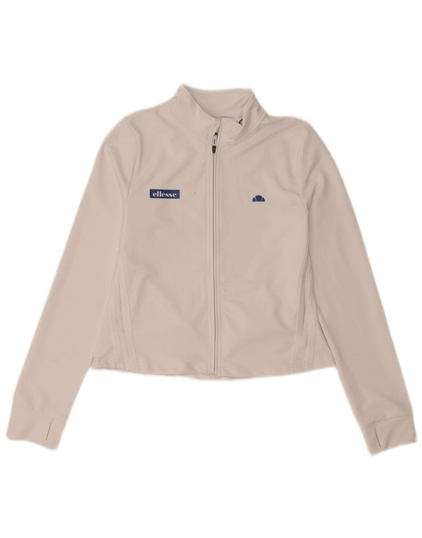 Ellesse Womens Træningsdragt Top Jacket UK 10 Small White Polyester