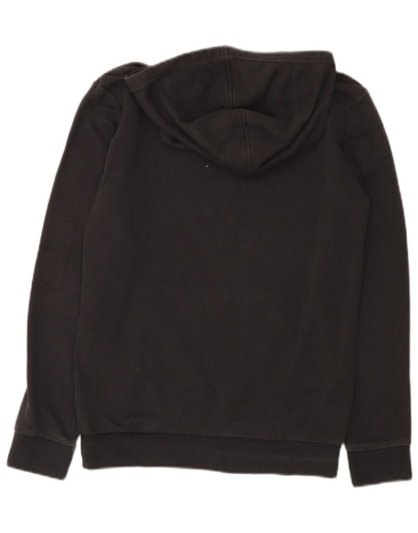 Adidas Girls Graphic Hoodie Jumper 13-14 Years Black Cotton