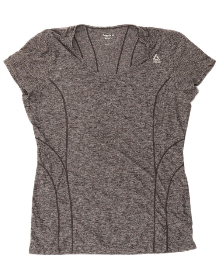 T-shirt Reebok da donna Top UK 14 poliestere chiazzato grigio medio