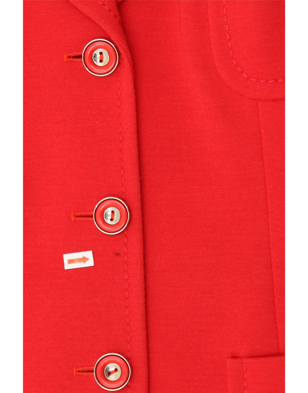 VINTAGE Womens 3 Button Blazer Jacket EU 38 Medium Red New Wool Vintage Vintage and Second-Hand Vintage from Messina Hembry 