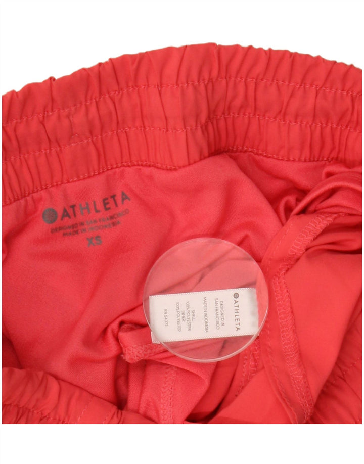 ATHLETA Womens Sport Shorts UK 4 XS  Red Polyester