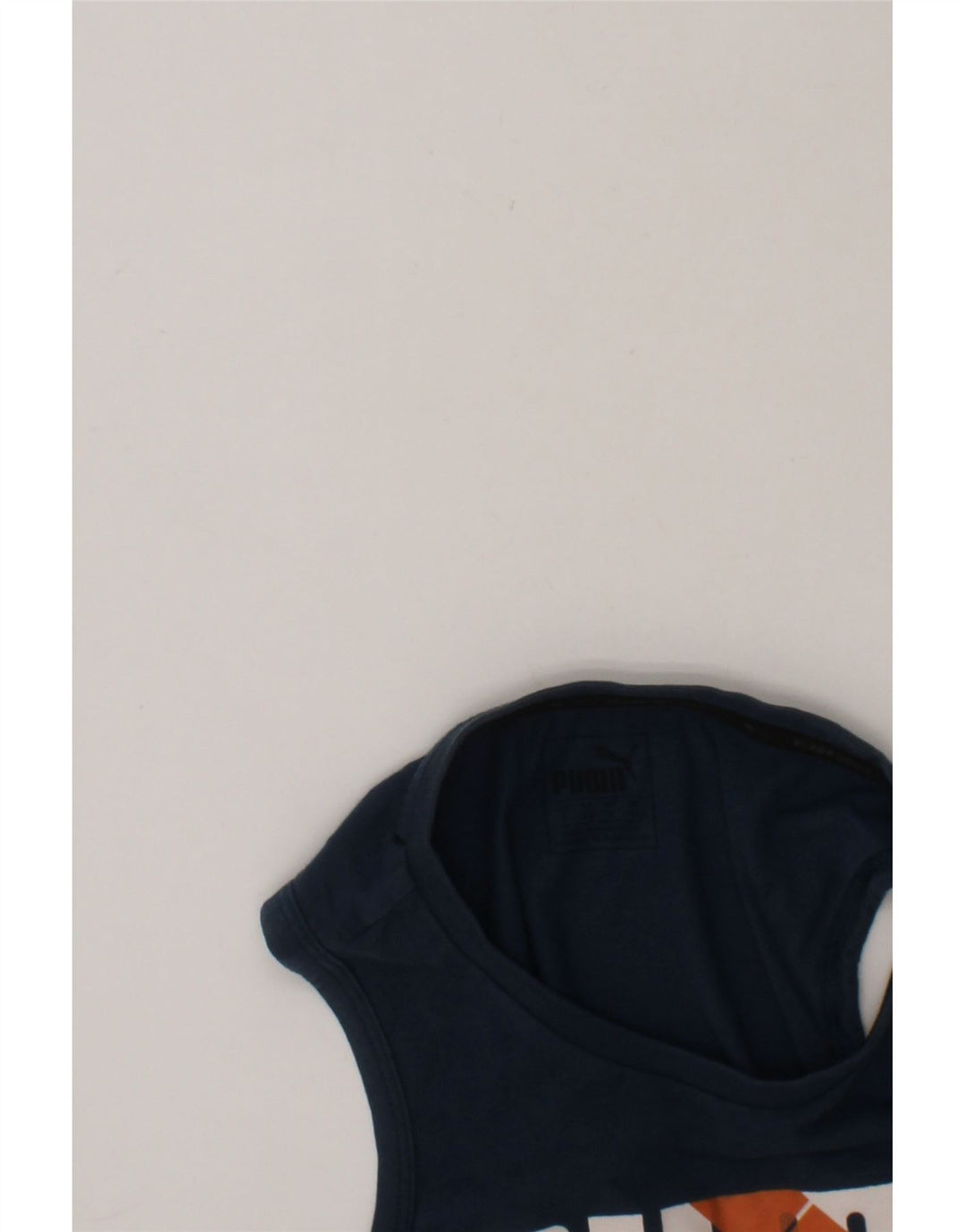 PUMA Boys Graphic Vest Top 7-8 Years  Navy Blue Cotton Vintage Puma and Second-Hand Puma from Messina Hembry 