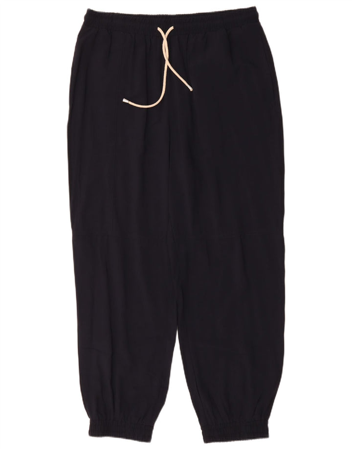 Zara Womens Tracksuit Trousers Joggers XL  Navy Blue Polyester