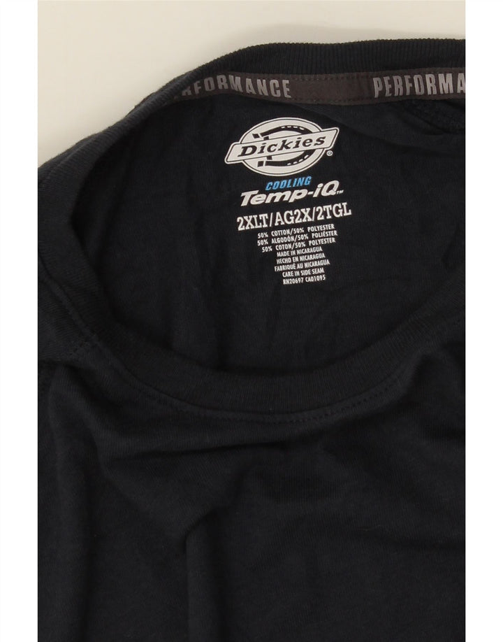 DICKIES Mens Top Long Sleeve 2XL Navy Blue Cotton