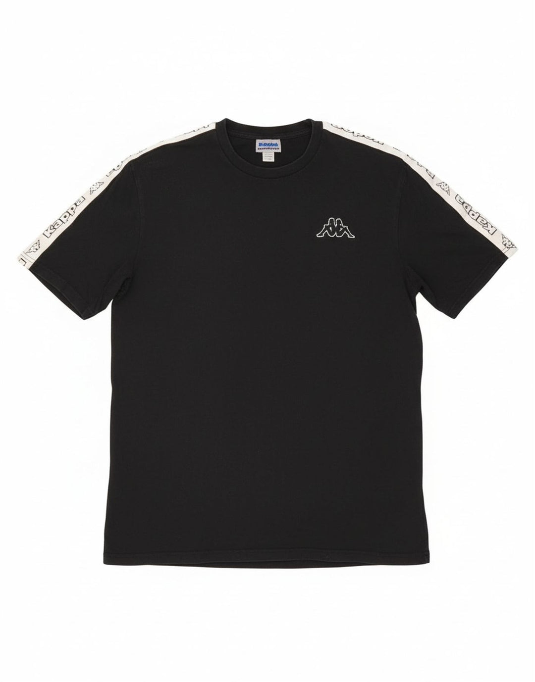 Kappa Mens Graphic T-Shirt Top Large Black Cotton