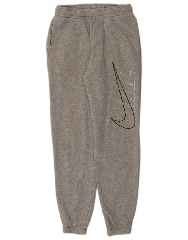 Pantaloni da tuta con grafica Nike da uomo, pantaloni da jogging, piccoli, in cotone grigio screziato