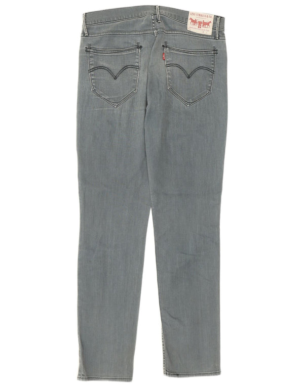 Levi's Mens Slim Jeans W33 L34 Cinza Algodão