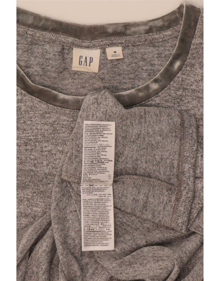 Gap Damen T-Shirt Top UK 14 Mittelgraues Polyester
