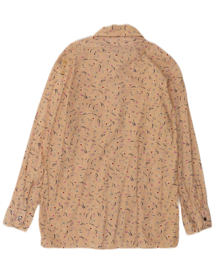 Marvin Herreskjorte Medium Beige Blomsterbomuld