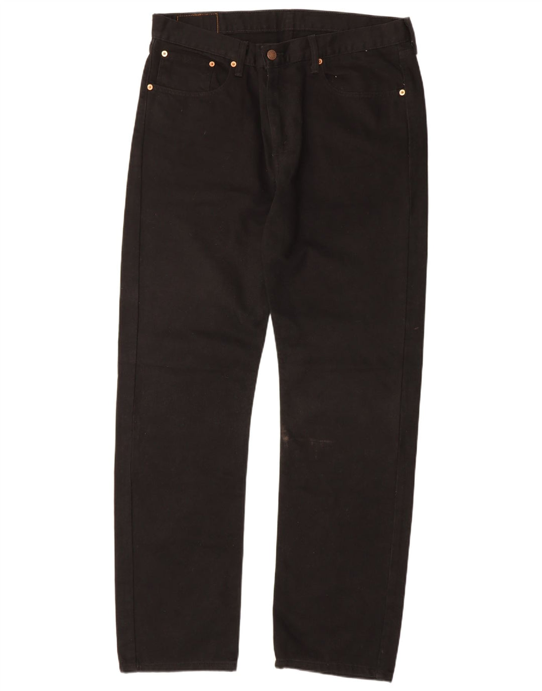Levi's Mens 751 Straight Jeans W38 L34 Black Cotton