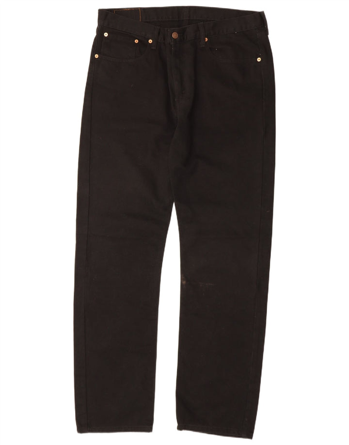 Levi's Mens 751 Straight Jeans W38 L34 Black Cotton