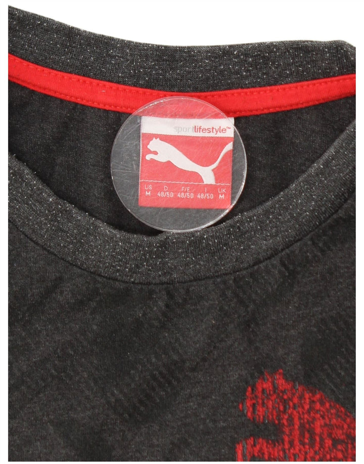 PUMA Grafisk T-shirt til mænd, mellemgrå