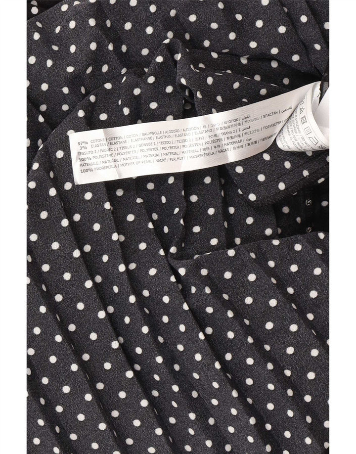 Simona Barbieri Womens Twinset Maxi Dress IT 42 Medium Black Polka Dot