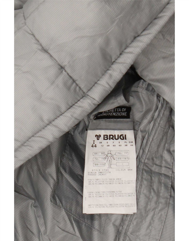 Giacca imbottita da donna Brugi UK 12 Poliestere grigio medio