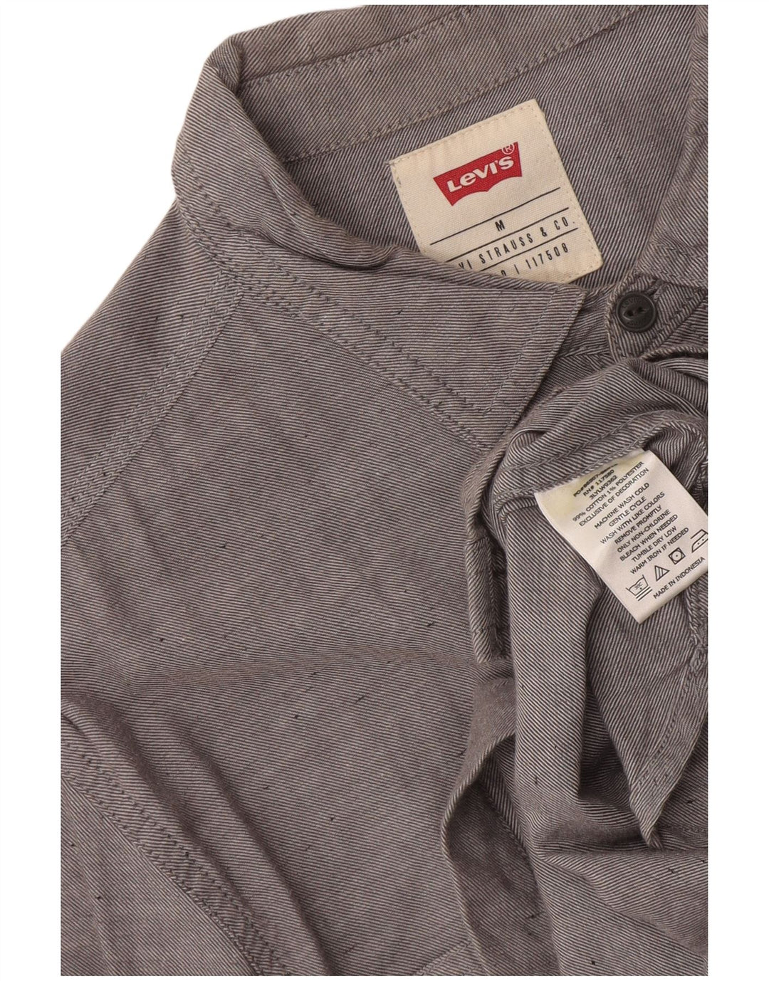 Levi's Chemise Homme Gris Moyen Moucheté Coton