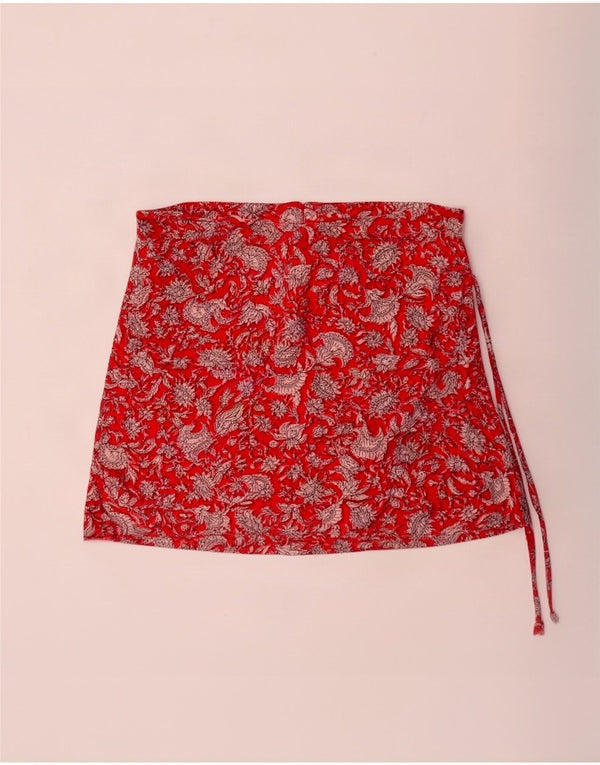 Zara Womens Skort XS W24 Red Floral
