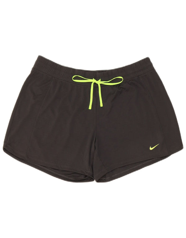 Pantaloncini sportivi Nike da uomo grandi in poliestere grigio