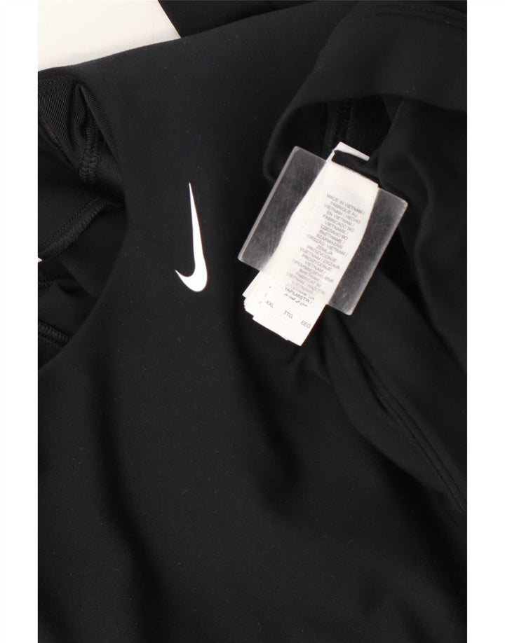 Nike Dame Crop Top Langærmet UK 20 2XL Sort Polyester